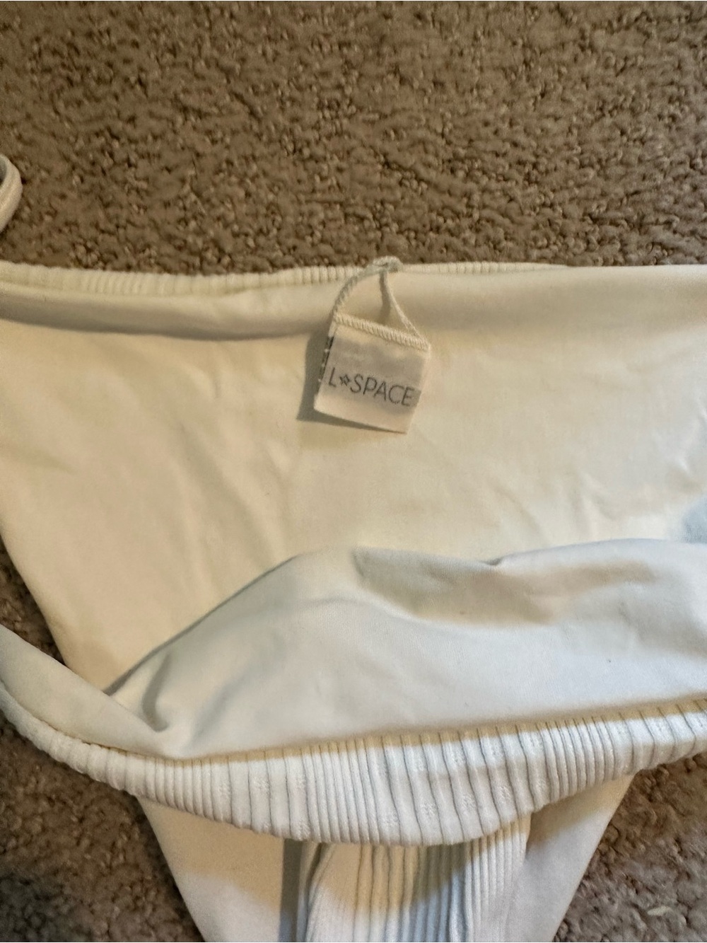 NWOT L*space ribbed bikini bottoms cream - Picture 3 of 4